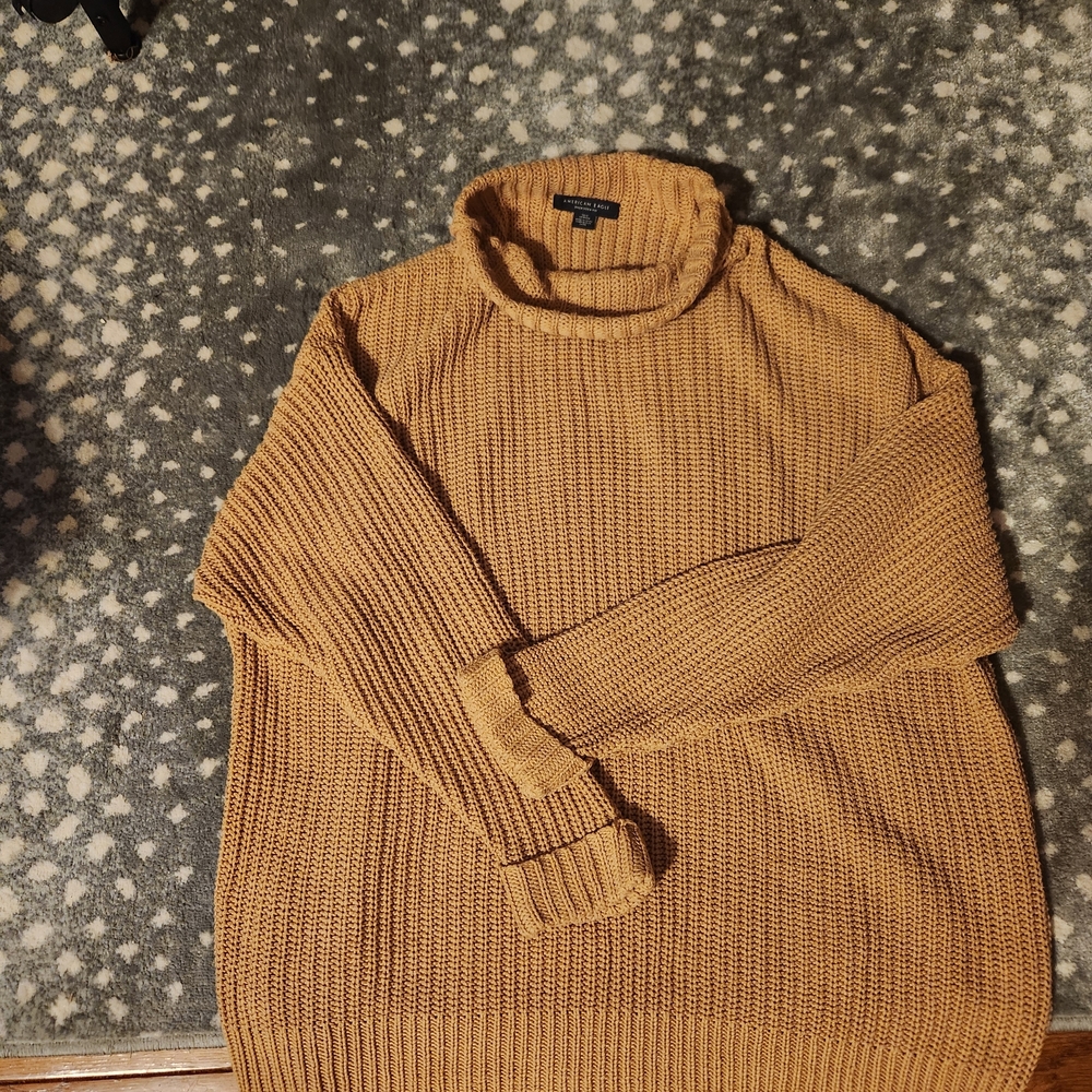 American Eagle Outfitters Tan Cowl Neck Sweater - Picture 3 of 3